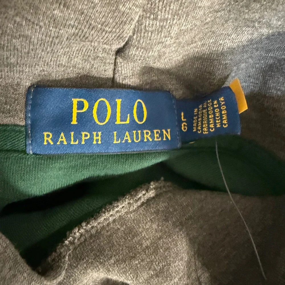 Polo Ralph Lauren Logo Color Blocked Double Knit Hoodie Men Large Multicolor New